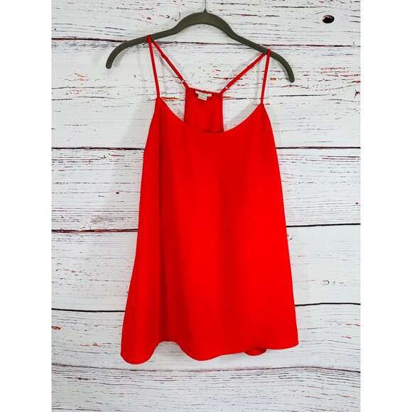 J Crew Outlet Womens Red Spaghetti Strap Sleeveless Tank Top Size 14 Sexy Shirt - Picture 7 of 11